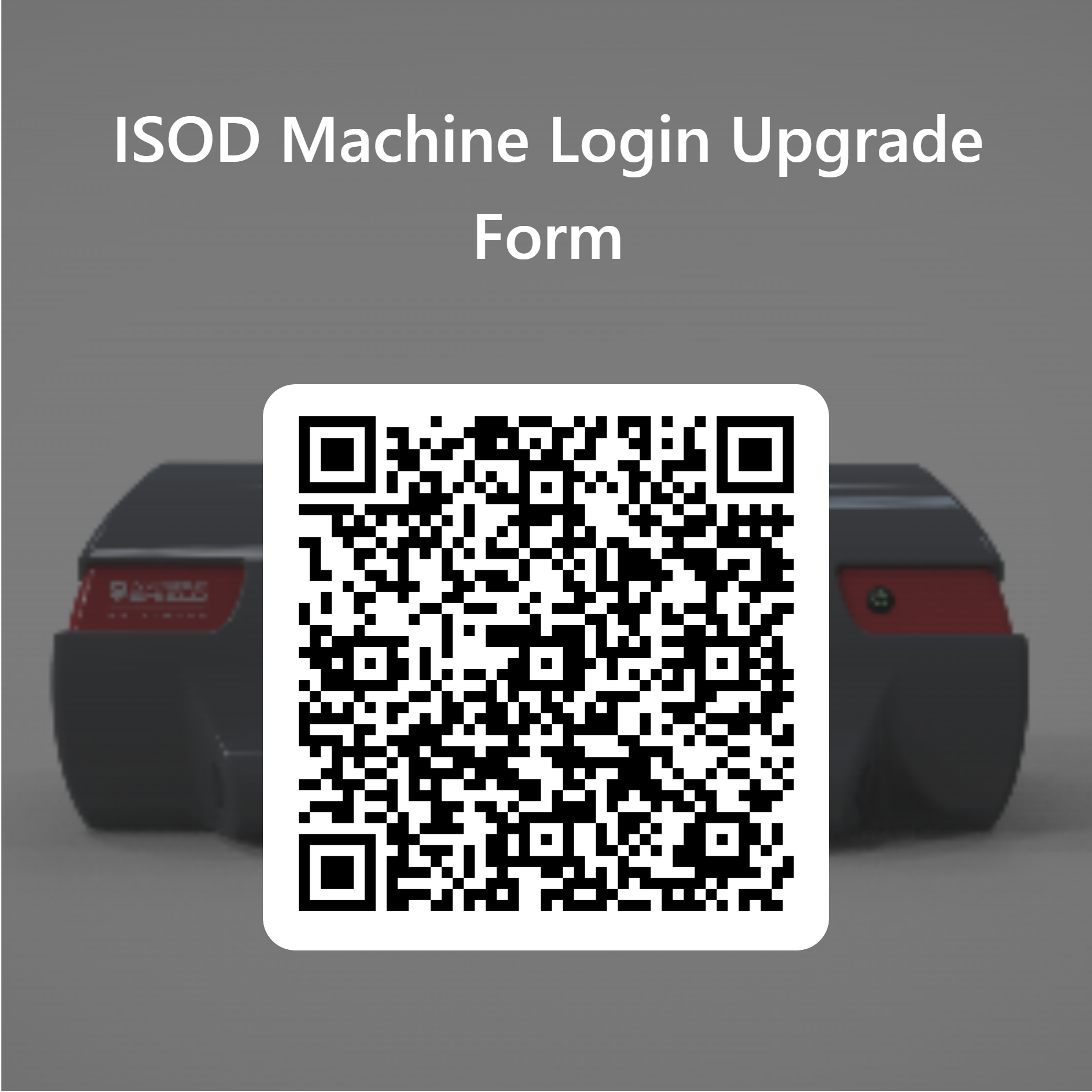 ISOD Machine Inlog Upgrade Formulier