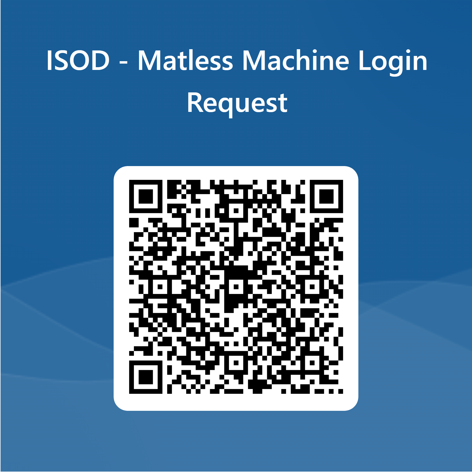 ISOD Matless maskine Loginanmodning