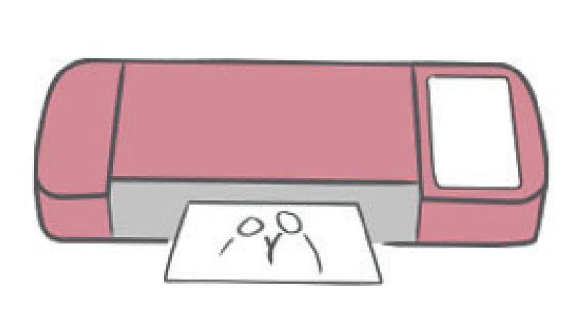 Printer illustration for the cutting step